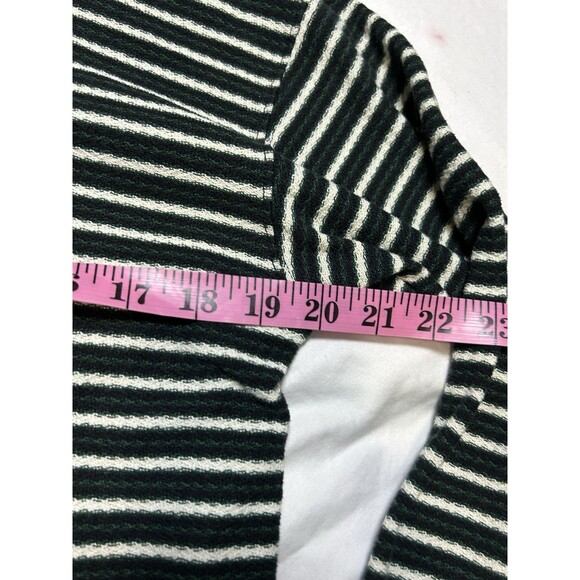 Vintage 90s Express Tricot Long Sleeve Women Sz S Top Black White Striped - Picture 6 of 8